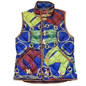 RARE Ralph Lauren Duck Down Padded Horse Themed, Vest L‎